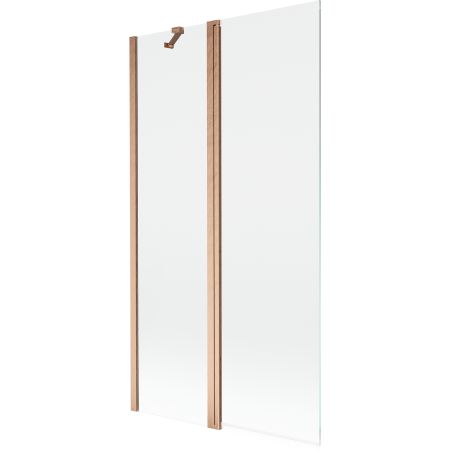 Mexen Mist 2-panel shower screen 100 x 150 cm, transparent, brushed copper - 8A9-100-011-65-00