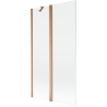 Mexen Mist 2-panel shower screen 100 x 150 cm, transparent, brushed copper - 8A9-100-011-65-00