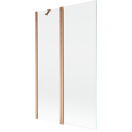 Mexen Mist shower screen 2-wing 110 x 150 cm, transparent, brushed copper - 8A9-110-011-65-00