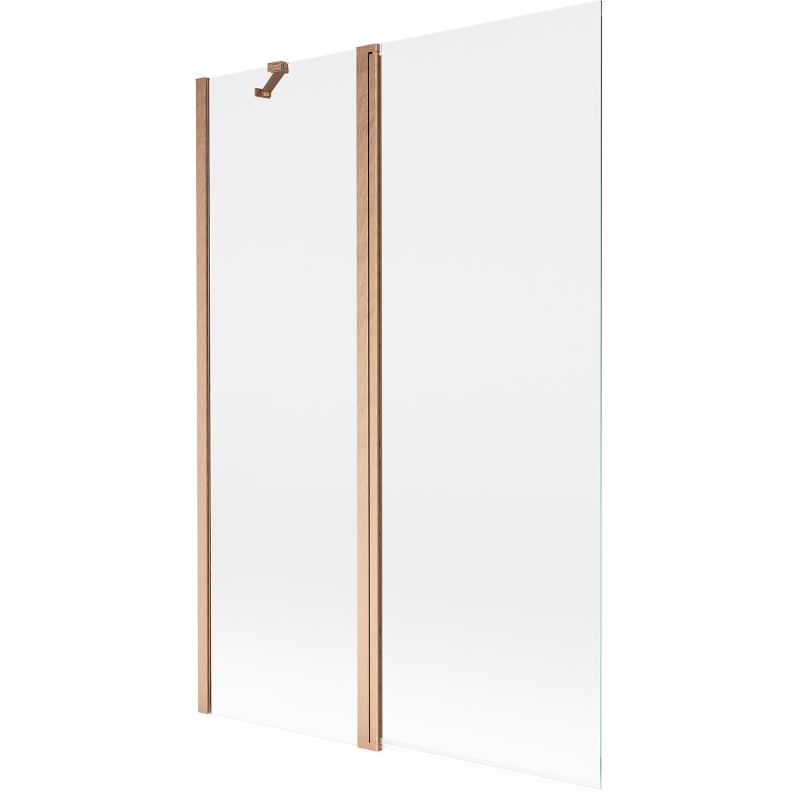 Mexen Mist 2-panel shower screen 120 x 150 cm, transparent, brushed copper - 8A9-120-011-65-00