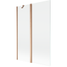 Mexen Mist 2-panel shower screen 120 x 150 cm, transparent, brushed copper - 8A9-120-011-65-00