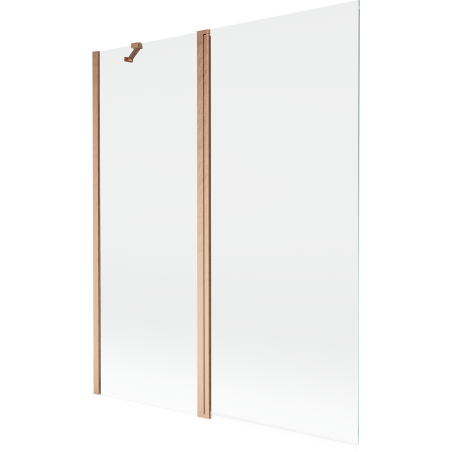 Mexen Mist 2-wing shower screen 140 x 150 cm, transparent, brushed copper - 8A9-140-011-65-00