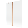 Mexen Mist 2-panel shower screen 140 x 150 cm, transparent, brushed copper - 8A9-140-011-65-00