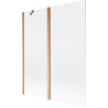 Mexen Mist 2-wing shower screen 140 x 150 cm, transparent, brushed copper - 8A9-140-011-65-00