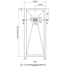 Mexen Stone+ rectangular composite shower tray 180 x 70 cm, White - 44107018