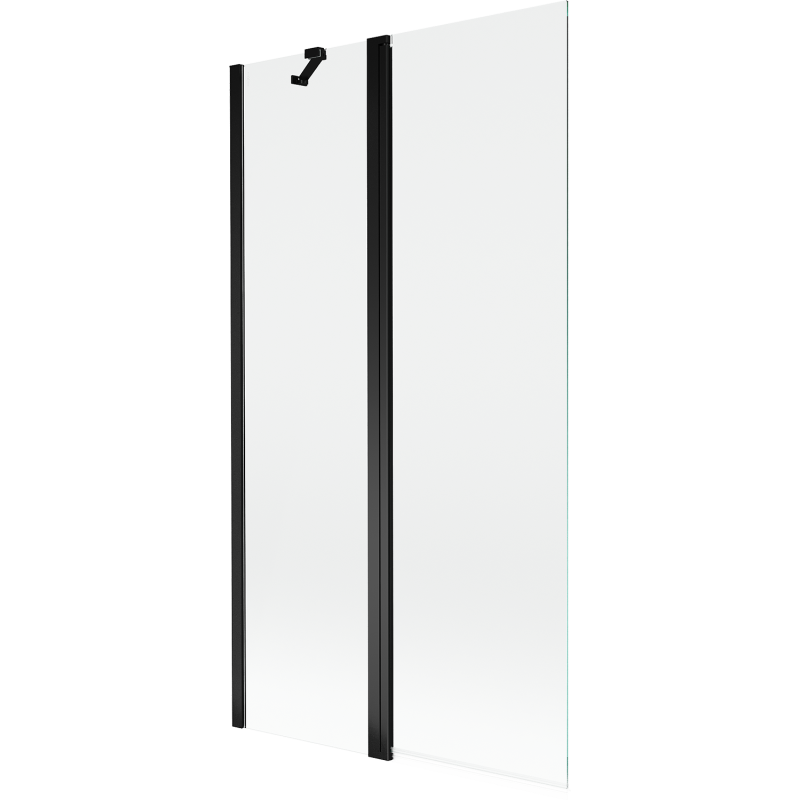 Mexen Mist 2-panel bathtub screen 100 x 150 cm, transparent, black - 8A9-100-011-70-00