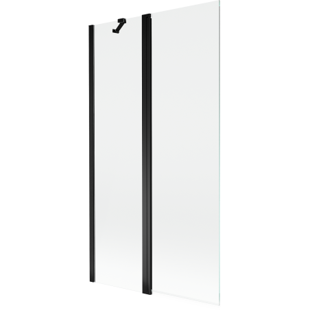 Mexen Mist 2-panel bathtub screen 100 x 150 cm, transparent, black - 8A9-100-011-70-00