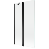 Mexen Mist 2-panel bathtub screen 100 x 150 cm, transparent, black - 8A9-100-011-70-00