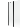 Mexen Mist 2-wing shower screen 100 x 150 cm, transparent, black - 8A9-100-011-70-00