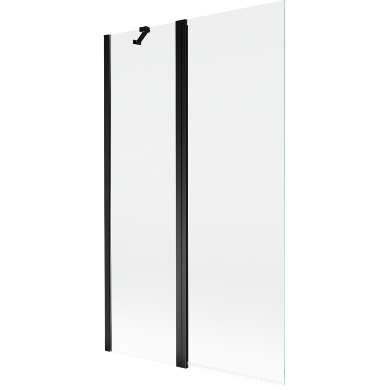 Mexen Mist 2-panel 110 x 150 cm Shower Screen, Transparent, Black - 8A9-110-011-70-00