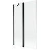 Mexen Mist 2-wing Shower Screen 110 x 150 cm, transparent, black - 8A9-110-011-70-00