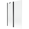 Mexen Mist shower screen 2-winged 120 x 150 cm, transparent, black - 8A9-120-011-70-00