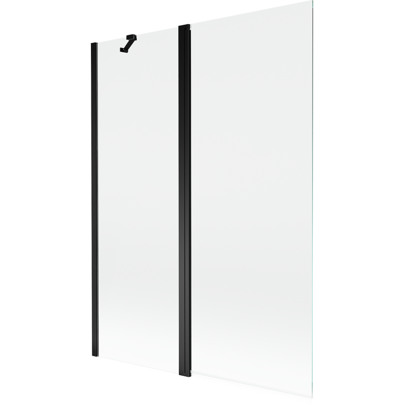 Mexen Mist 2-panel Shower Screen 130 x 150 cm, transparent, black - 8A9-130-011-70-00