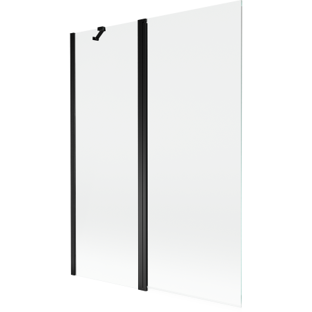 Mexen Mist 2-panel Shower Screen 130 x 150 cm, transparent, black - 8A9-130-011-70-00