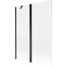 Mexen Mist 2-panel Shower Screen 130 x 150 cm, transparent, black - 8A9-130-011-70-00