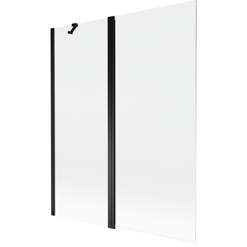 Mexen Mist 2-panel shower screen 140 x 150 cm, transparent, black - 8A9-140-011-70-00