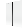 Mexen Mist 2-panel shower screen 140 x 150 cm, transparent, black - 8A9-140-011-70-00