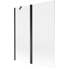 Mexen Mist 2-wing shower screen 140 x 150 cm, transparent, black - 8A9-140-011-70-00