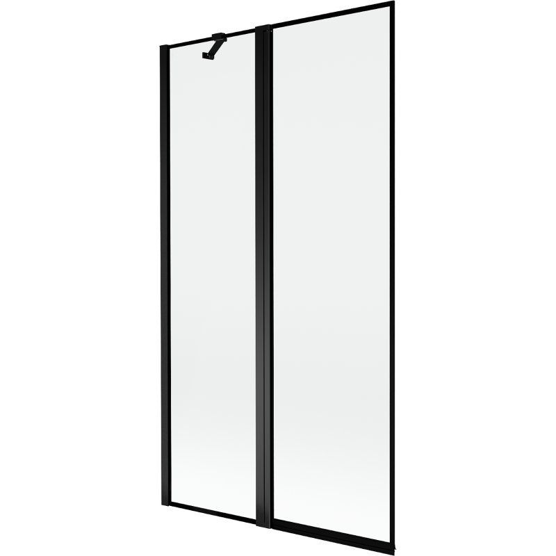 Mexen Mist 2-wing left shower screen 100 x 150 cm, black frame, black - 8A9-100-011-70-70-L