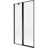 Mexen Mist 2-wing left shower screen 100 x 150 cm, black frame, black - 8A9-100-011-70-70-L