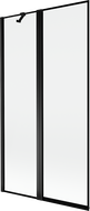 Mexen Mist 2-wing left shower screen 100 x 150 cm, black frame, black - 8A9-100-011-70-70-L
