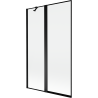 Mexen Mist 2-panel left shower screen 110 x 150 cm, black frame, black - 8A9-110-011-70-70-L