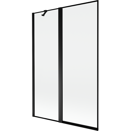 Mexen Mist 2-wing left shower screen 120 x 150 cm, black frame, black - 8A9-120-011-70-70-L