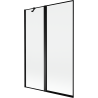 Mexen Mist 2-panel left shower screen 120 x 150 cm, black frame, black - 8A9-120-011-70-70-L