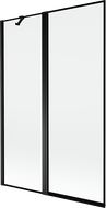 Mexen Mist 2-panel left shower screen 120 x 150 cm, black frame, black - 8A9-120-011-70-70-L