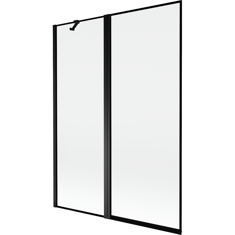 Mexen Mist 2-leaf left shower screen 130 x 150 cm, black frame, black - 8A9-130-011-70-70-L