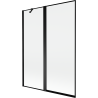 Mexen Mist 2-leaf left shower screen 130 x 150 cm, black frame, black - 8A9-130-011-70-70-L