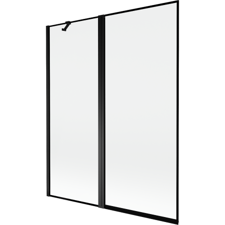 Mexen Mist 2-panel left shower screen 140 x 150 cm, black frame, black - 8A9-140-011-70-70-L