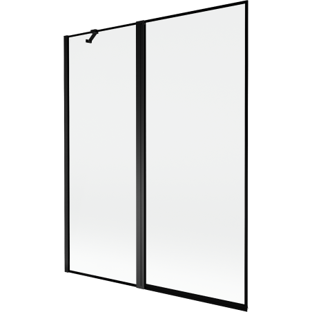Mexen Mist 2-wing left shower screen 140 x 150 cm, black frame, black - 8A9-140-011-70-70-L