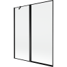 Mexen Mist 2-panel left shower screen 140 x 150 cm, black frame, black - 8A9-140-011-70-70-L