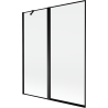 Mexen Mist 2-wing left shower screen 140 x 150 cm, black frame, black - 8A9-140-011-70-70-L