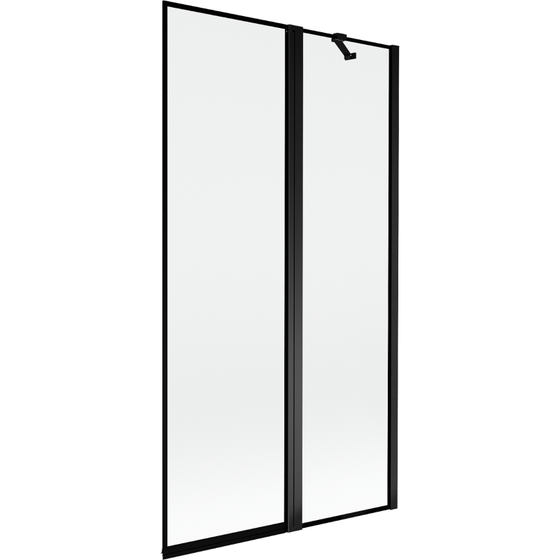 Mexen Mist 2-Panel Shower Screen Right 100 x 150 cm, Black Frame, Black - 8A9-100-011-70-70-P