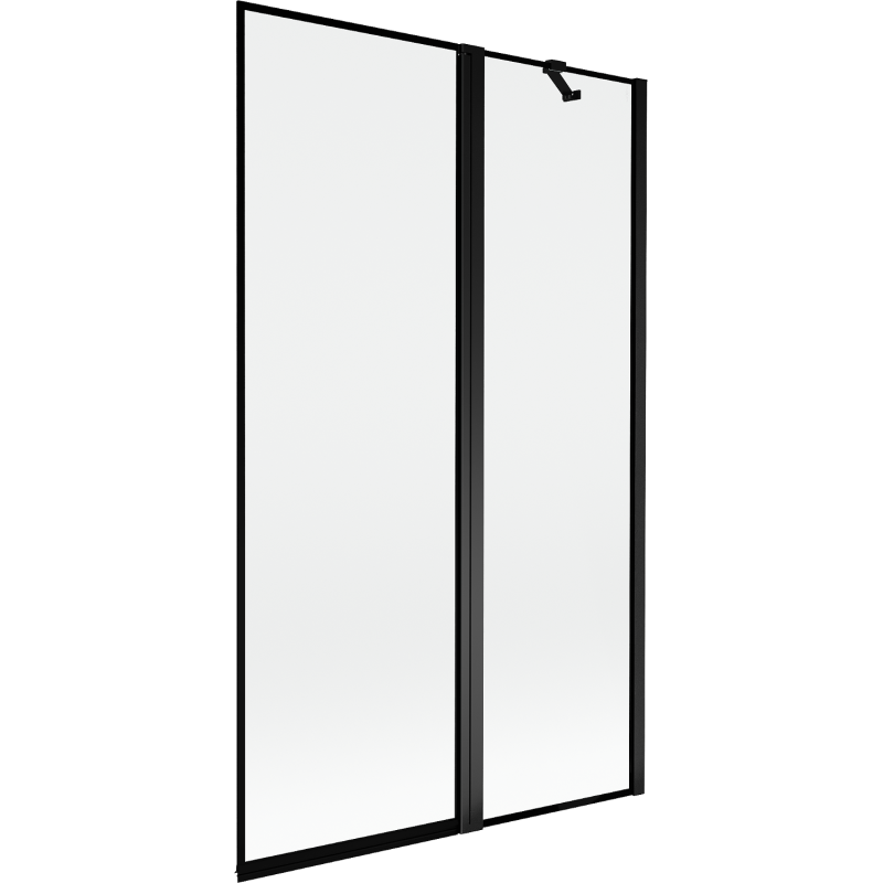 Mexen Mist 2-panel right shower screen 110 x 150 cm, black frame, black - 8A9-110-011-70-70-P