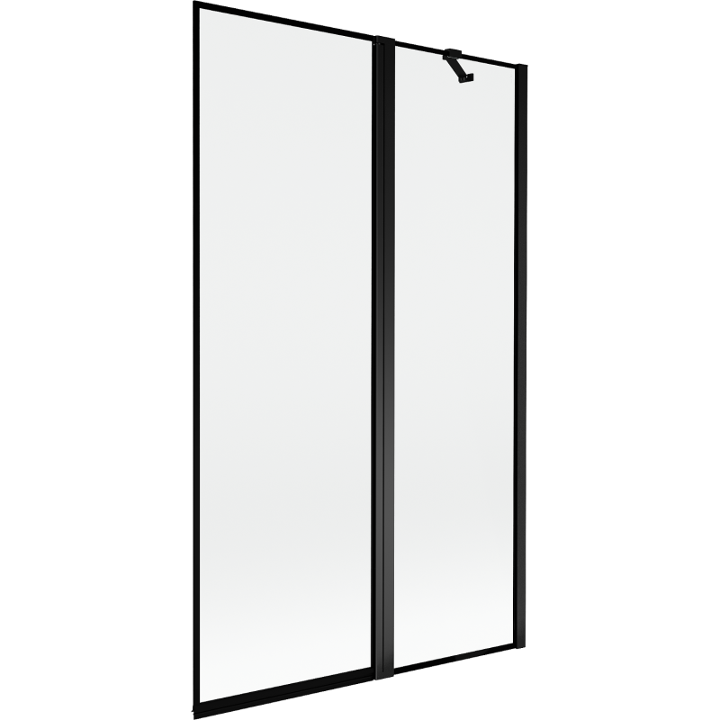 Mexen Mist 2-panel shower screen right 110 x 150 cm, black frame, black - 8A9-110-011-70-70-P