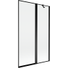 Mexen Mist 2-panel shower screen right 110 x 150 cm, black frame, black - 8A9-110-011-70-70-P