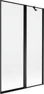 Mexen Mist 2-panel right shower screen 110 x 150 cm, black frame, black - 8A9-110-011-70-70-P