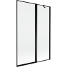 Mexen Mist 2-panel right shower screen 120 x 150 cm, black frame, black - 8A9-120-011-70-70-P