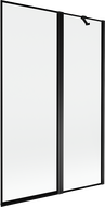 Mexen Mist shower screen 2-wing right 120 x 150 cm, black frame, black - 8A9-120-011-70-70-P
