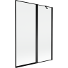 Mexen Mist 2-wing right shower screen 130 x 150 cm, black frame, black - 8A9-130-011-70-70-P