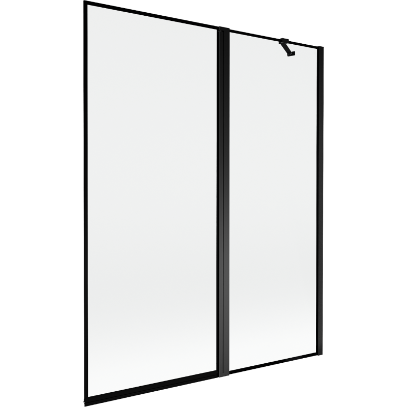 Mexen Mist 2-wing shower screen right 140 x 150 cm, black frame, black - 8A9-140-011-70-70-P