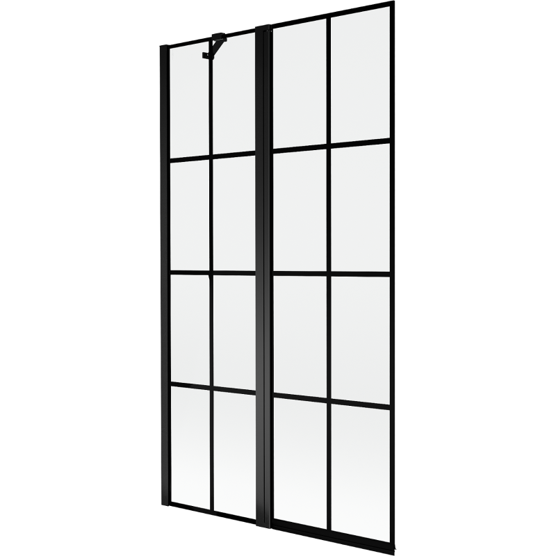 Mexen Mist shower screen 2-panel left 100 x 150 cm, black grid, black - 8A9-100-011-70-77-L