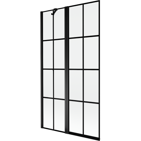 Mexen Mist shower screen 2-panel left 100 x 150 cm, black grid, black - 8A9-100-011-70-77-L