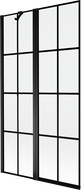 Mexen Mist shower screen 2-panel left 100 x 150 cm, black grid, black - 8A9-100-011-70-77-L