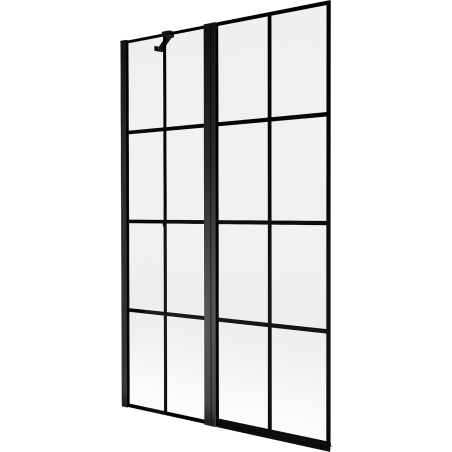 Mexen Mist 2-panel left shower screen 110 x 150 cm, black grid, black - 8A9-110-011-70-77-L