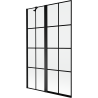 Mexen Mist 2-wing left shower screen 110 x 150 cm, black grid, black - 8A9-110-011-70-77-L