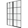 Mexen Mist 2-panel left shower screen 120 x 150 cm, black grid, black - 8A9-120-011-70-77-L